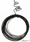 Bindtråd i svart med silvereffekter